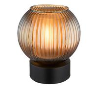 Luminosa Lighting Luminosa Zumba Globe Table Lamp Matt Black Ball Glass Shade 1X E27
