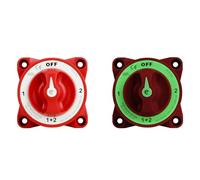 Luminous 32V 350A 2 Battery Disconnect Switches With Battery Lugs AFD 4 Position Isolator Rotary Switch For Marine Boat RV 1Pcs(M6 And Red)