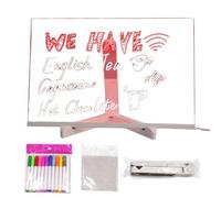 Luminous Acrylic Notepad Marker Board - LED Notepad, Dry Wipe Clean | Luminous Acrylic Message Marker Board, LED Acrylic Drawing Board for Business, Bar and School