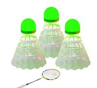 Luminous Badminton - 3-Pieces Nylon Windproof Training Glow in The Dark | Badminton Equipment | for Backyard Beach Yard Lawn Outside Outdoors Family Adults Kids