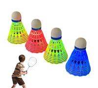 Luminous Badminton | 4 Pieces Glow In The Dark Flyers | Luminous Equipment For Training And Practice | For Kids And Adults Beginners Indoor And Outdoor Sports