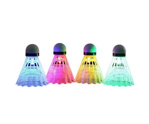Luminous Badminton - 4 Pieces Luminous Shuttlecock - Ball Training Equipment for Indoor Outdoor Practice Sports Adults Children Beginners Backyard