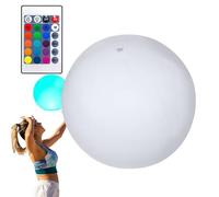 Luminous Beach Balloons - Colorful LED Inflatable Pool Toy | 16 Monochromatic Lights Dimmable Remote Control Fun for Birthday Parties, Summer Pool, Outdoor Games