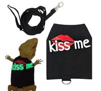 Luminous Bearded Dragon Harness - 30cm Breathable Canvas Pet Vest, Portable Adjustable Safety Gear, Walking Outdoor Night Travel Daily Car Airplane Outing Shopping Taxi Public Urban Reptile Outfit