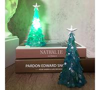 Luminous Blue Sea Glass Christmas Tree Blue Xmas Tree Decoration Ornaments Tree Ideal Various Settings As Desktops Fireplaces Blue Sea Glass Christmas Tree Blue Xmas TreeLuminous
