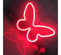 Luminous Butterfly Sign Boy/girl Bedroom Decoration Birthday Gift LED Light Low Energy Consumption Shop Window Decoration Can Be Flat Or Hung On The Wall
