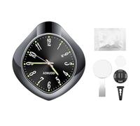 Luminous Car Clock Aromatherapy Electronic Quartz Creative Glass Luminous Car such as black easily match the interior decoration style (G)
