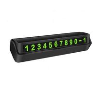 Luminous Car Temporary Parking Card Phone Number Plate Telephone Park Stop Sticker Styling Auto Accessories for Parking(Black)