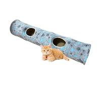 Luminous Cat Tunnel for Indoor Cats - Foldable Play Tunnel with Peephole & Crinkle Effect, Approx. 120 cm - Cat Cave & Self-Employing Cat Toy for Kittens & Puppies