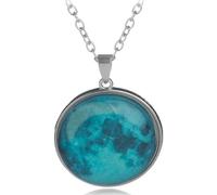Luminous Celestial Pendant Necklace Ethereal Starry Accent Design Artistic Night Sky Motif Jewelry Gift