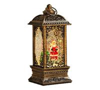 Luminous Christmas Bauble - Retro Seasonal Scene Props | Christmas Snow Globe Lantern Glitter Decoration for the Living Room, Bedroom, Fireplace, Dining Room and Windowsill