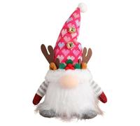Luminous Christmas Gnome Fabric Figurine - Handmade Swedish Gnome with Light, Cute Faceless Dwarf Christmas Decoration, Luxurious Gnom | 25cm Soft Body and Warm Decorative Figurine for Living Room