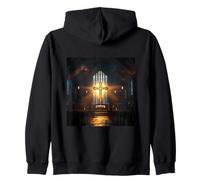 Luminous Cross In A Church Zip Hoodie