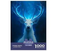 Luminous Deer Puzzles 1000 Piece for Adults Jigsaw Puzzles Cute Animals Impossible Puzzle Educational Games Gifts 38x26cm/1000pcs