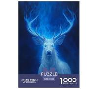 Luminous Deer Puzzles 1000 Piece for Adults Kids Jigsaw Puzzles Cute Animals Impossible Puzzle Educational Game Gifts 70x50cm/1000pcs
