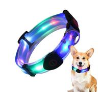Luminous Dog Collar, Dog Collar with Night Light - Adjustable Lighted Rechargeable LED Pet Collar | Weatherproof Dog Lights for Night Walks