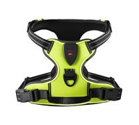 Luminous Dog Harness for Dogs Luminous Dog Harness Dog with Handle Reflective Strips Anti-Pull Chest Harness Light Harness Adjustable for Small Medium Dogs (M)