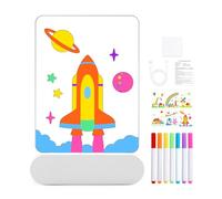 Luminous Drawing Board, Eraser Panel Toys with 3D Light and 4 Colors - Drawing Set with 6 Sheets for Tracing - For Home School Travel and Home Play for Children and Teens