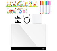 Luminous Drawing Board for Kids | Rechargeable Acrylic Whiteboard with 4 Modes,Erasable LED Light Board with Markers | for Boys and Girls Bedroom Home Work School
