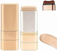 Luminous Dual-Ended Concealer Foundation Stick - Korean Foundation Stick, 2 in 1 Dual-Ended Long-Lasting Concealer Foundation Stick with Brush, Lightweight, Long-Lasting (Bright White)