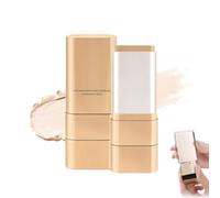 Luminous Dual-Ended Concealer Foundation Stick, Korean Foundation Stick 3 in 1 with Brush, Multi-use Double Head Foundations Make up Sticks, Lightweight (Light sandy color)