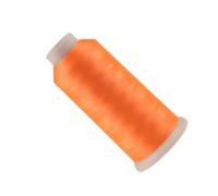 Luminous Embroidery Thread Spool Orange 3000 Yards for Machine Sewing | Polyester 150d/2, Soft-to-stitch Glow-in-the-dark Yarn for Jackets, Costume Makers, Crafters and Cross-stitch Projects