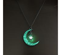 Luminous Enchanted Moonstone Necklace, Hollow Luminous Moon Whirlwind Rotating Bead Necklace - Magical Fantasy Fairy Glowing Necklace (C)