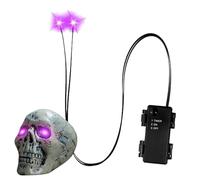 Luminous Eyes - Illuminated Halloween, LED Skull Decoration | Scary Props with Timer for Skeletons, Pumpkins, Tombstones, Scary Indoor Outdoor Decoration, Scary Haunted House Accessories for P