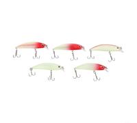 Luminous Fishing Bait Set with Metal Hooks for Effective Angling in Both Freshwater and Saltwater with Natural Swimming Motions (8 g boxes)