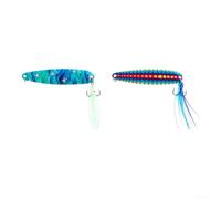 Luminous Fishing Lure 10.2cm Night Fishing Bait | Luminous coating, 12g metal body, squid skirt action, night fishing ready, low light attraction