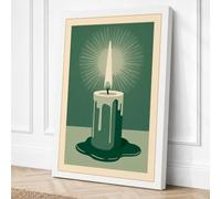 Luminous Flame Minimalist Canvas Wall Art Print 24x16 Inch | Ready to Hang, Gallery Wrapped, Fade-Resistant Inks, Securely Packaged, UK Made
