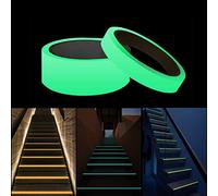 Luminous Fluorescent Tape, Glow in The Dark Sticky Tape, Self Adhesive Stair Steps Warning Luminous Tape, Luminous Safety Sticker Roll DIY (10M-40mm,green)
