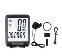 Luminous For Bike Speedometer with LED Backlight | Waterproof Cycling Odometer for Mountain Road Bikes | Large Display Shows For MPH/KMH | Auto Scan & Stopwatch | Black(Wired White)