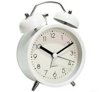 Luminous For Dial Metal Alarm Clock With Quiet Sweep Second Hand And Loud Mechanical Bell, For Ideal For Children And Students, Built-in Night Light For Darkness, Soft White Color Option(Soft White)
