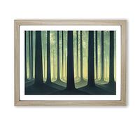Luminous Forest H1022 Framed Print for Living Room Bedroom Home Office Décor, Wall Art Picture Ready to Hang, Oak A4 Frame (34 x 25 cm)