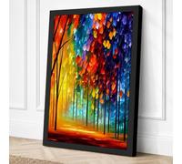 Luminous Forest Passage Canvas Wall Art Print 18x12 Inch