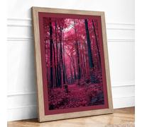 Luminous Forest Path Boho Framed Wall Art Print A3 (42×29.7cm) Oak, Wall Decor for Living Room, Bedroom, Office & Home, Ready to Hang, Art Gift