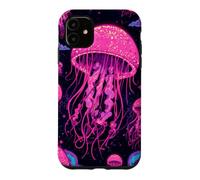 Luminous Galaxy Jellyfish Design, Cosmic Ocean Art, Nautical Case for iPhone 11