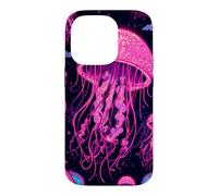 Luminous Galaxy Jellyfish Design, Cosmic Ocean Art, Nautical Case for iPhone 14 Pro