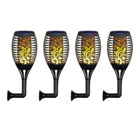 Luminous Garden Guardian, Solar Lights Outdoor, Flickering Flame, Creates Warm, Stunning Atmosphere For Garden Patio Yard, Mountable On Posts Or Deck