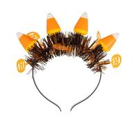 Luminous Garden Miniature Figurines Halloween Headpiece Day Of The Cute Decoration Accessories LED Lights Headwear Hair Hoop For Women Men Boys Girls Head Hair Art (Orange, 21x21. 5x5cm)