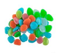 Luminous Garden Pebbles Glow In The Dark STONESs For Walkway Fish Tank Aquarium Decor Eco Friendly Resin CobbleSTONESs No Electricity Required 50 Pcs(Mix)