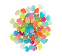 Luminous Garden Pebbles, Radiant Outdoor Gravel, 0.39x0.39in Waterproof Pathway Rock with Bright Glow, Eco Friendly Resin Stone, Sparkling Accent with Night Style, Aquarium Landscape for Yard Patio