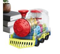 Luminous Gear Vehicle, Musical Motion Railway Toys, Flashing Lights with Battery Motor, Interactive Rolling Locomotive Activity Toy, Railway Toy with Style