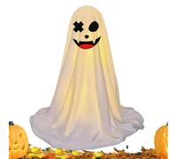 Luminous Ghost - Ghost Light Up with Garland for Garden - Cute Halloween Decorations for Door Wall Office Library Fireplace Garden Window Home and