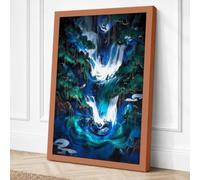 Luminous Hands Cosmic Fantasy Canvas Wall Art Print 24x16 Inch