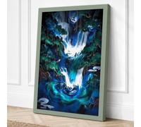 Luminous Hands Cosmic Fantasy Canvas Wall Art Print 30x20 Inch