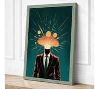 Luminous Intellect Modern Canvas Wall Art Print 18x12 Inch (46 x 30 cm)