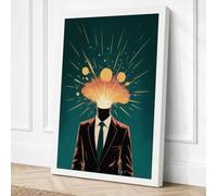 Luminous Intellect Modern Canvas Wall Art Print 18x12 Inch (46 x 30 cm)