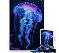 Luminous Jellyfish Grace Adult Jigsaw Puzzle1000 Pieces Cognitive Train Indoor Fun Pattern Build (50x75cm)